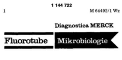 Fluorotube Mikrobiologie Diagnostika MERCK Logo (DPMA, 02/07/1989)