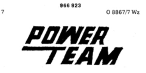 POWER TEAM Logo (DPMA, 18.01.1977)