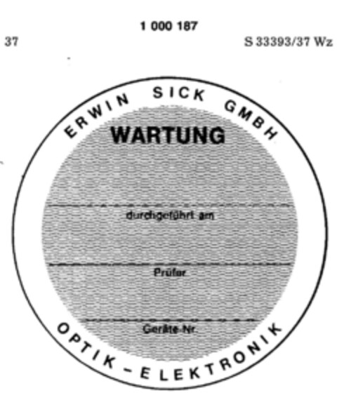 ERWIN SICK GMBH OPTIK-ELEKTRONIK Logo (DPMA, 02.04.1979)