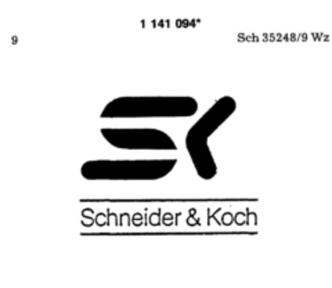 SK Schneider & Koch Logo (DPMA, 20.04.1989)