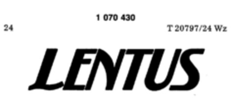 LENTUS Logo (DPMA, 01/07/1981)