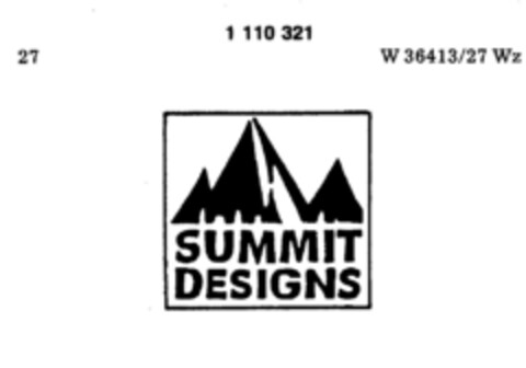 SUMMIT DESIGNS Logo (DPMA, 05.08.1986)