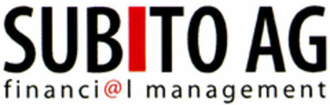 SUBITO AG financi@l management Logo (DPMA, 18.05.2000)
