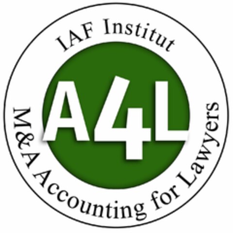 A4L IAF Institut M&A Accounting for Lawyers Logo (DPMA, 28.06.2024)