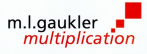 m.l.gaukler multiplication Logo (DPMA, 19.05.2003)