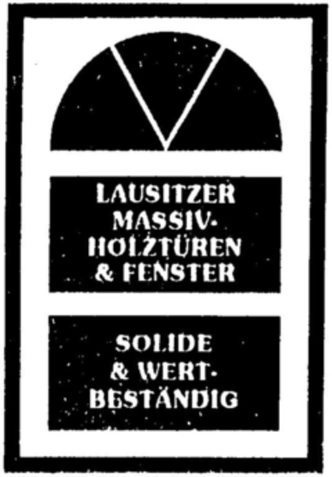 LAUSITZER MASSIV-HOLZTÜREN & FENSTER Logo (DPMA, 08/23/1996)