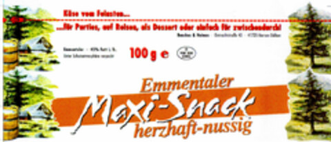 Maxi-Snack Emmentaler herzhaft-nussig Logo (DPMA, 08/31/1999)