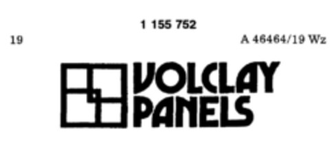 VOLCLAY PANELS Logo (DPMA, 02.06.1989)