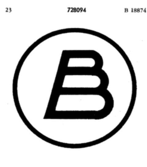 B Logo (DPMA, 14.11.1958)