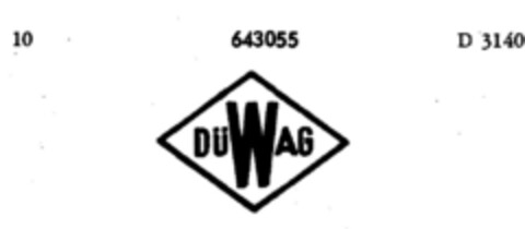 DÜWAG Logo (DPMA, 23.10.1952)