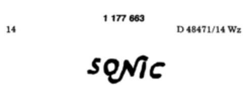 SONIC Logo (DPMA, 09/11/1990)