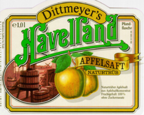 Dittmeyer's Havelland Logo (DPMA, 05/13/1991)