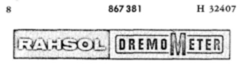RAHSOL DREMO METER Logo (DPMA, 12/07/1968)