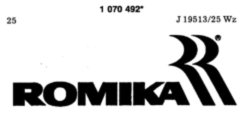 ROMIKA Logo (DPMA, 29.09.1984)