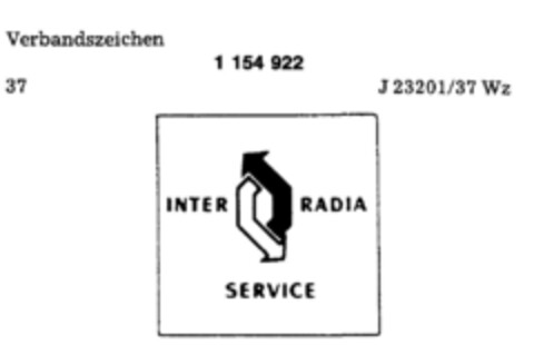 INTER RADIA SERVICE Logo (DPMA, 24.08.1988)