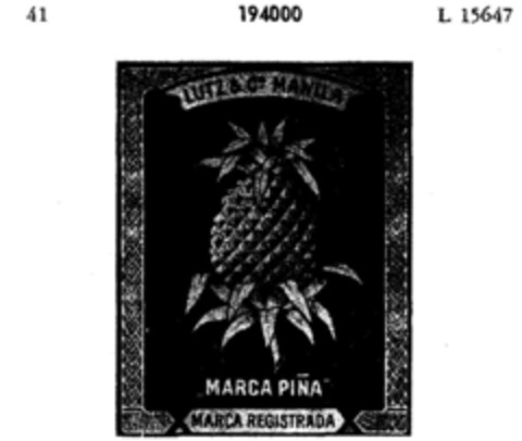 "MARCA PINA" MARCA REGISTRADA Logo (DPMA, 28.03.1913)