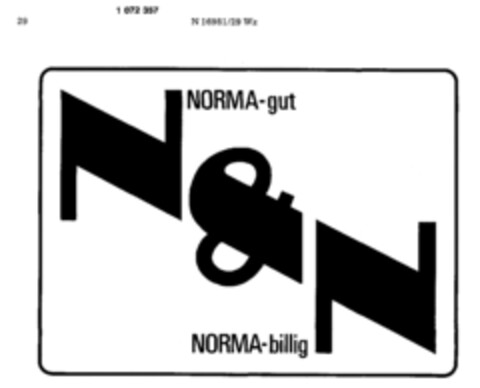 NORMA-gut N&N NORMA-billig Logo (DPMA, 23.04.1980)