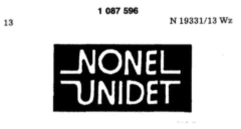 NONEL UNIDET Logo (DPMA, 09/24/1984)