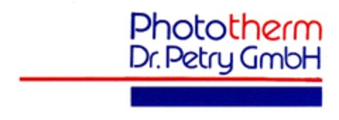 Phototherm Dr. Petry GmbH Logo (DPMA, 07.07.1987)