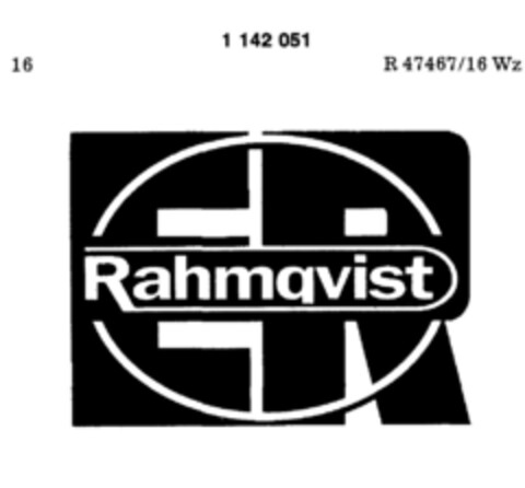 Rahmqvist Logo (DPMA, 12/05/1988)