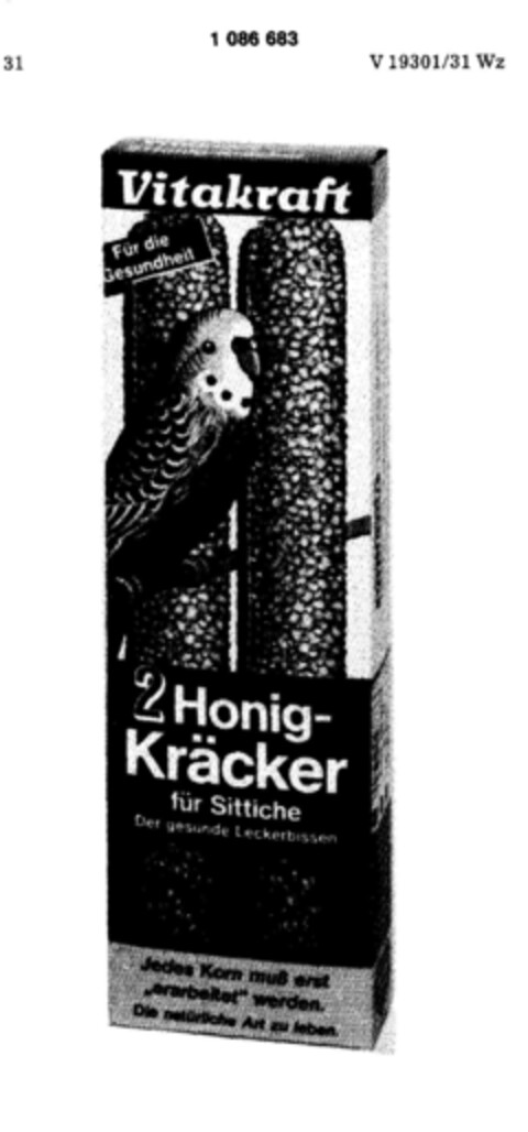 Vitakraft  Honig-Kräcker für Sittiche Logo (DPMA, 14.03.1985)