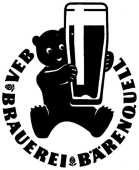 VEB BRAUEREI BÄRENQUELL Logo (DPMA, 02/08/1955)