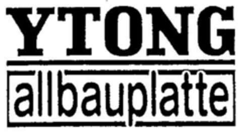 YTONG  allbauplatte Logo (DPMA, 28.09.1990)