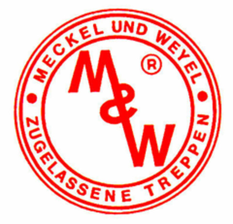 M & W MECKEL UND WEYEL ZUGELASSENE TREPPEN Logo (DPMA, 06/16/2000)