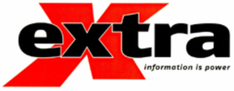 X extra information is power Logo (DPMA, 12.03.2001)