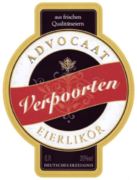 Verpoorten ADVOCAAT EIERLIKÖR Logo (DPMA, 02.05.2008)