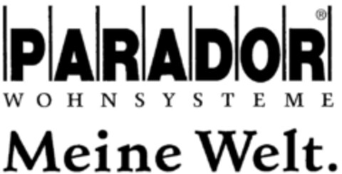 PARADOR WOHNSYSTEME Meine Welt. Logo (DPMA, 08/21/1998)