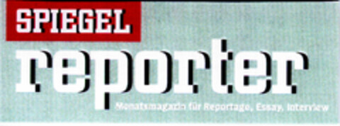 SPIEGEL reporter Monatsmagazin für Reportage, Essay, Inerview Logo (DPMA, 10.11.1999)
