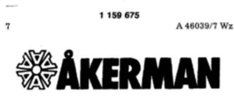 ÅKERMAN Logo (DPMA, 14.03.1989)