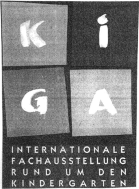 KiGA INTERNATIONALE FACHAUSSTELLUNG RUND UM DEN KINDERGARTEN Logo (DPMA, 05/27/1994)