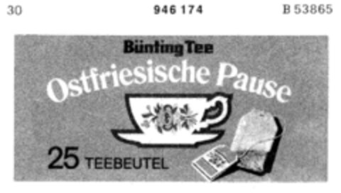 Bünting Tee Ostfriesische Pause Logo (DPMA, 05.02.1975)