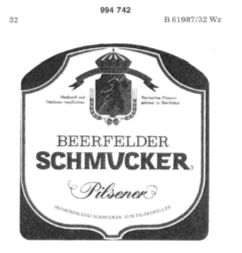 BEERFELDER SCHMUCKER Logo (DPMA, 02/10/1979)