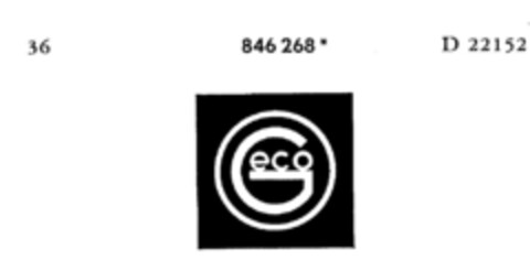 Geco Logo (DPMA, 26.04.1968)