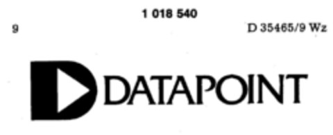 DATAPOINT Logo (DPMA, 14.08.1980)