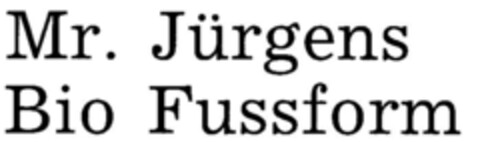 Mr. Jürgens Bio Fussform Logo (DPMA, 13.05.1994)