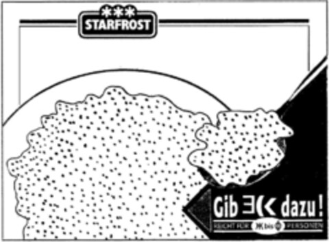 STARFROST Gib E dazu! Logo (DPMA, 17.09.1994)