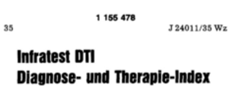 Infratest DTI Diagnose- und Therapie-Index Logo (DPMA, 05/20/1989)