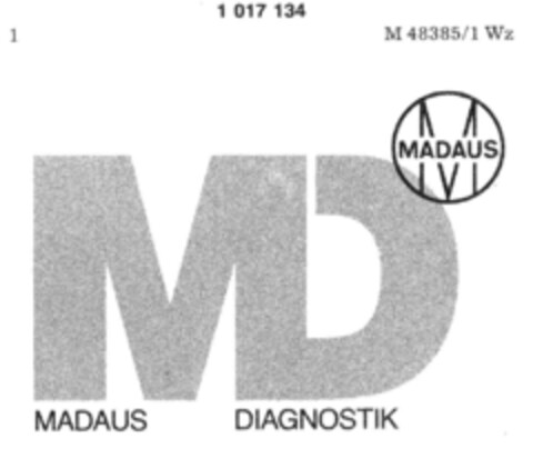 MD MADAUS DIAGNOSTIK Logo (DPMA, 06/12/1980)