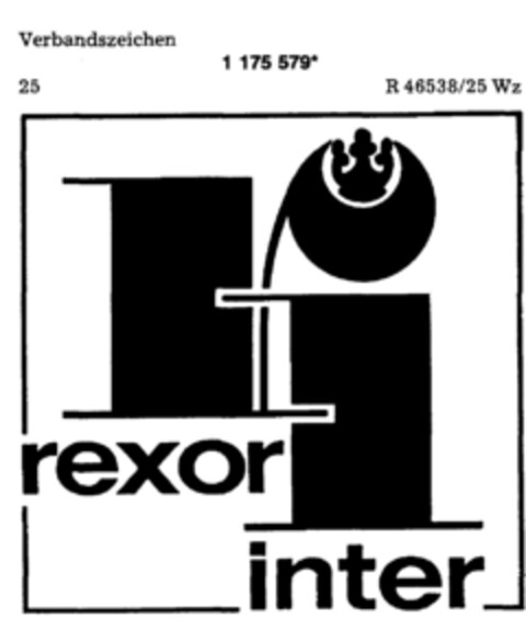 rexor inter Logo (DPMA, 31.03.1988)