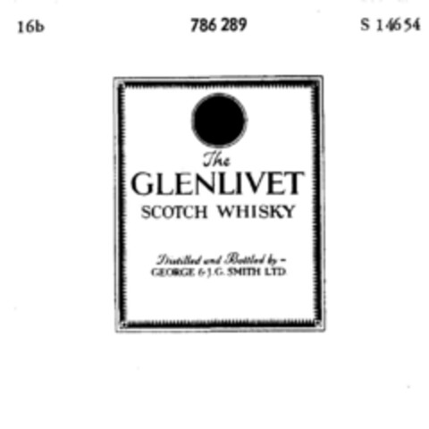 The GLENLIVET SCOTCH WHISKY Logo (DPMA, 03/06/1963)