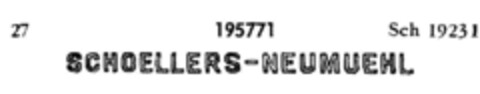 SCHOELLERS NEUMUEHL Logo (DPMA, 06.03.1914)