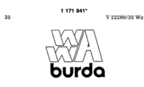 WWA burda Logo (DPMA, 08/08/1990)