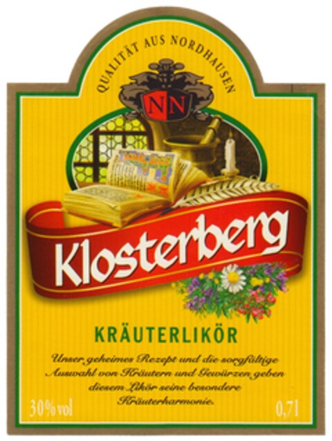 Klosterberg KRÄUTERLIKÖR Logo (DPMA, 11/25/2014)