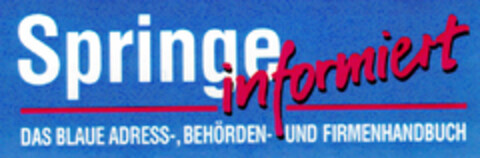 Springe informiert Logo (DPMA, 06/09/1995)