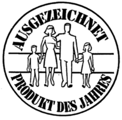 AUSGEZEICHNET PRODUKT DES JAHRES Logo (DPMA, 10.08.1999)