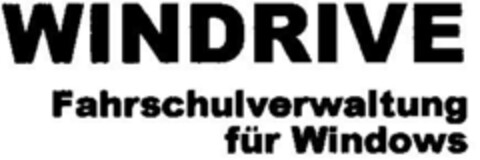 WINDRIVE Fahrschulverwaltung für Windows Logo (DPMA, 11/18/1999)